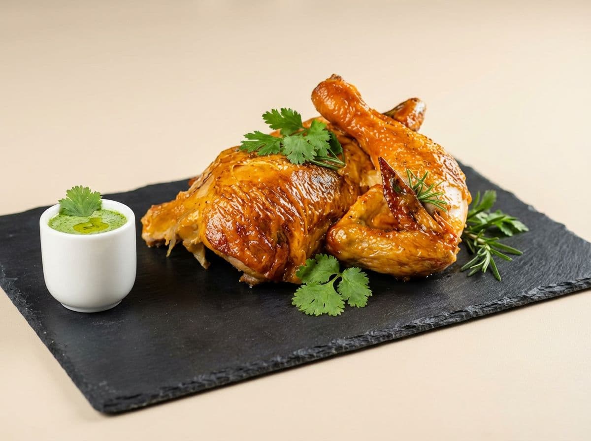 Menu-ready photo of artisan burger with professional food photography enhancement